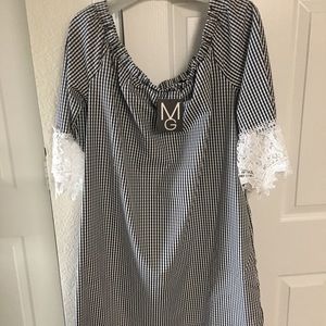 Checkered midi dress